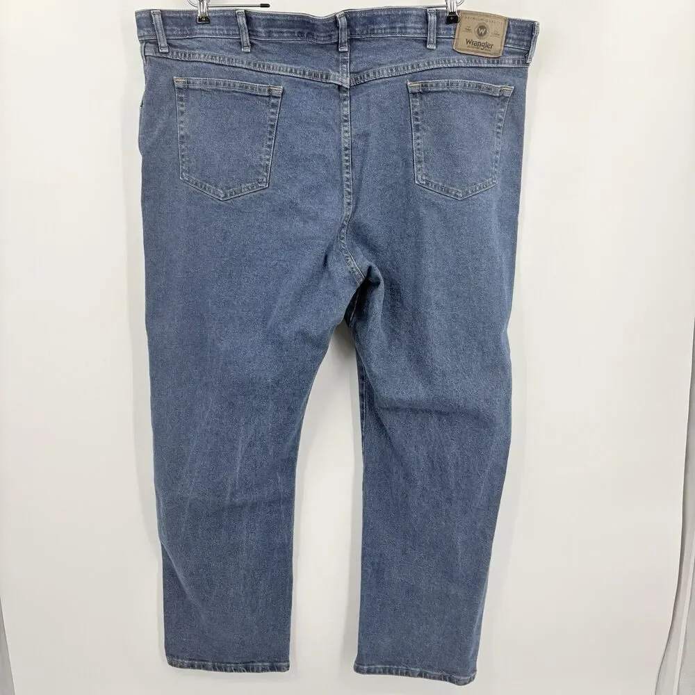 2 Wrangler Distressed Jeans Mens Size 46x30 Straight Leg Western Cowboy Rodeo